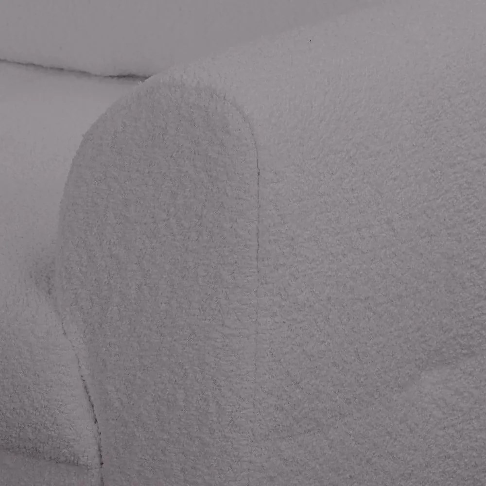 Тъмносив ъглов диван от плат букле (ляв ъгъл) Ariella - Ropez