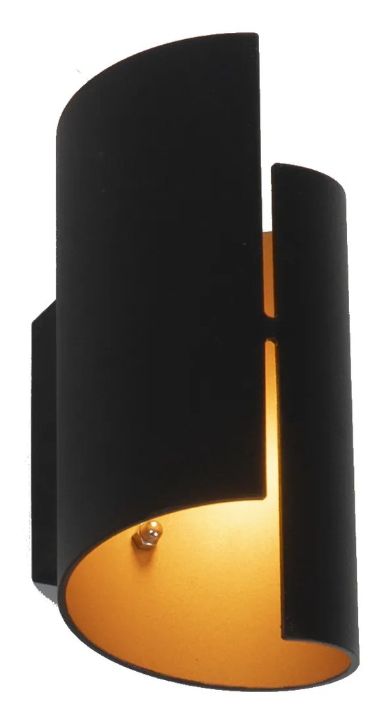 Смарт стенна лампа черна със златен интериор с WiFi G9 - Faldo