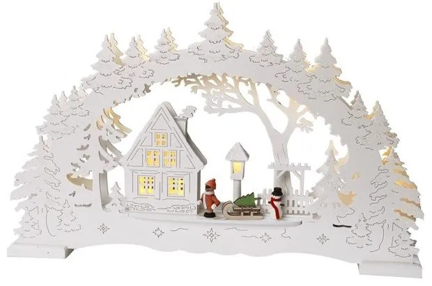 Бяла LED светлинна декорация , височина 27 см Ulm - Star Trading