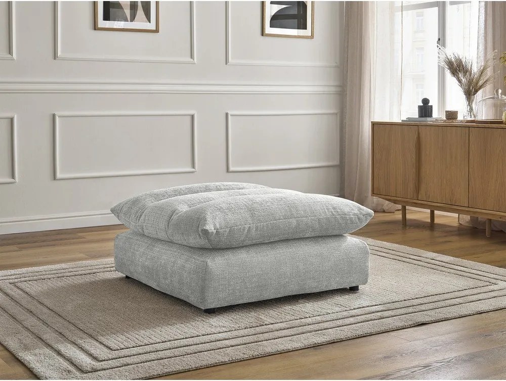 Светлосива шенилова табуретка Neil – Bobochic Paris