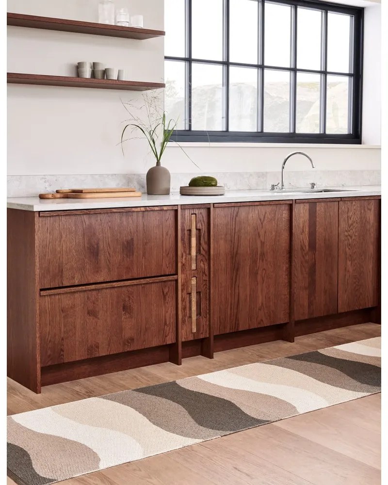 Кафяв и бежов килим за открито и закрито 70x100 cm Urvi Earth – Pappelina