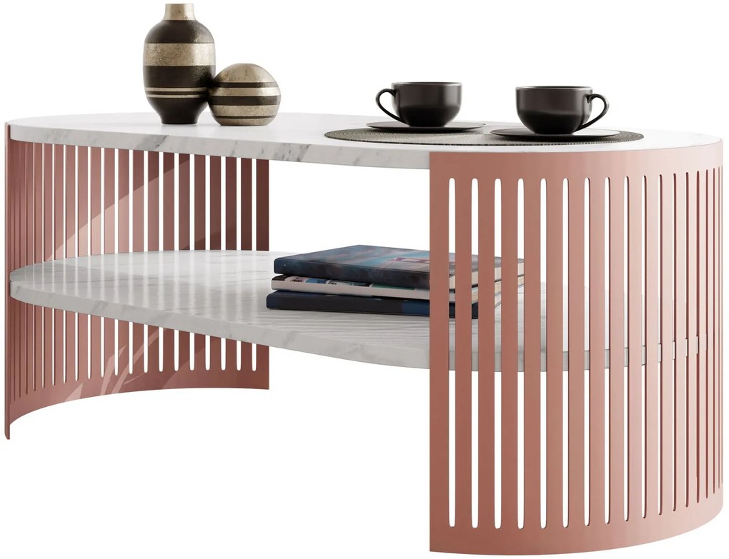 Холна маса Fikoli Ember I-Бял мрамор