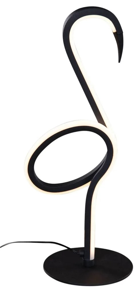 Дизайнерска настолна лампа черна с LED - Ingo