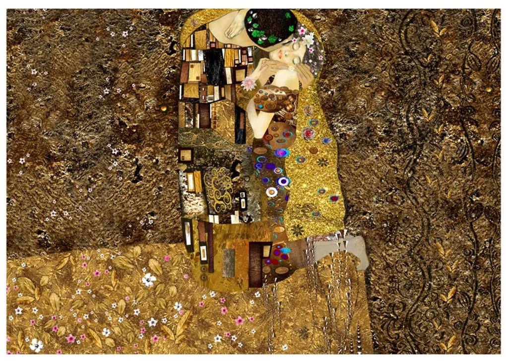 тапет - Klimt вдъхновение: Golden Kiss 200x140