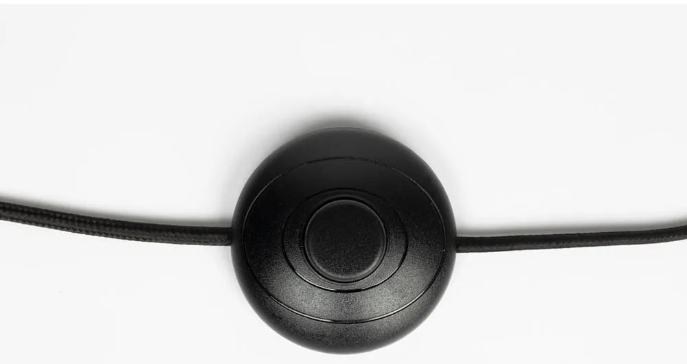 Черна подова лампа с текстилен абажур (височина 220 cm) Martine – White Label