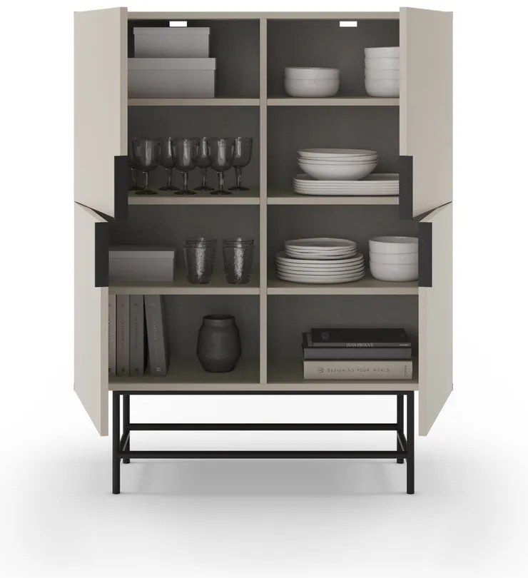 Кремаво шкафче 100x128 cm Eldia – Marckeric