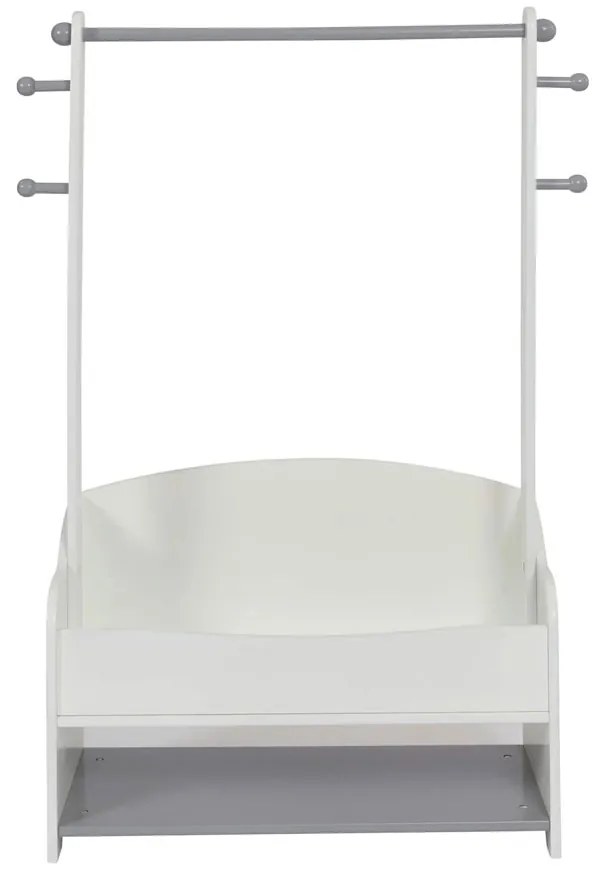 GINGER HOME Дървен щендер за дрехи WHITE/GREY