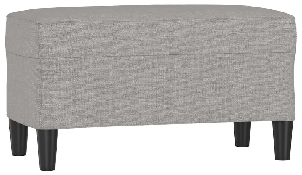 349383 vidaXL Пейка, светлосива, 70x35x41 см, плат