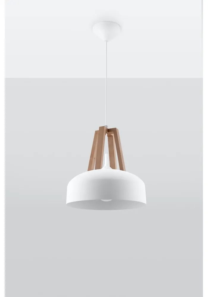 Бяло висящо осветително тяло Olla - Sollux