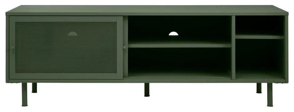 Тъмнозелена метална маса за телевизор 160x55 cm Veep – Unique Furniture