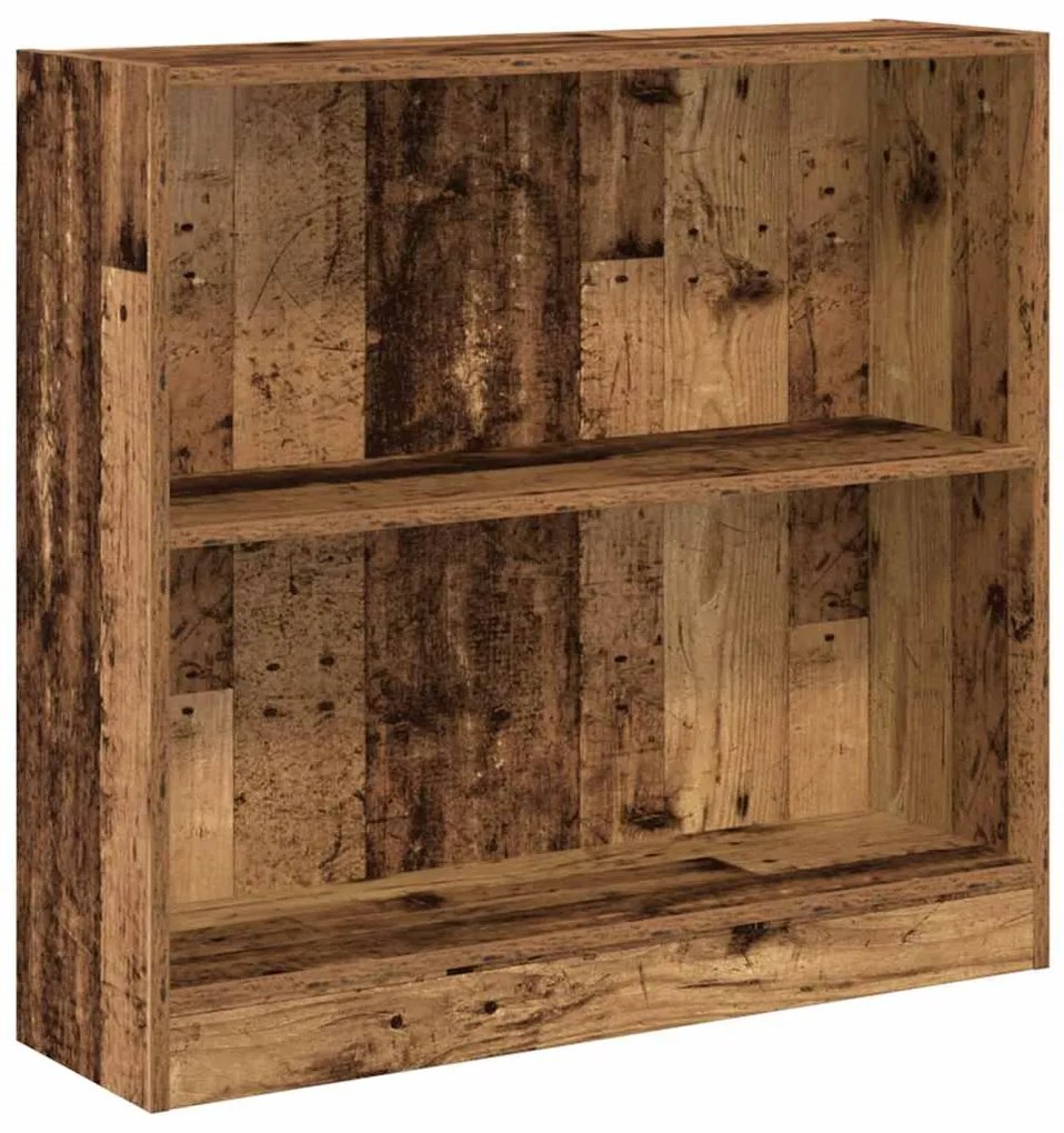 857833 vidaXL Библиотека, старо дърво, 80x24x76 см, инженерно дърво