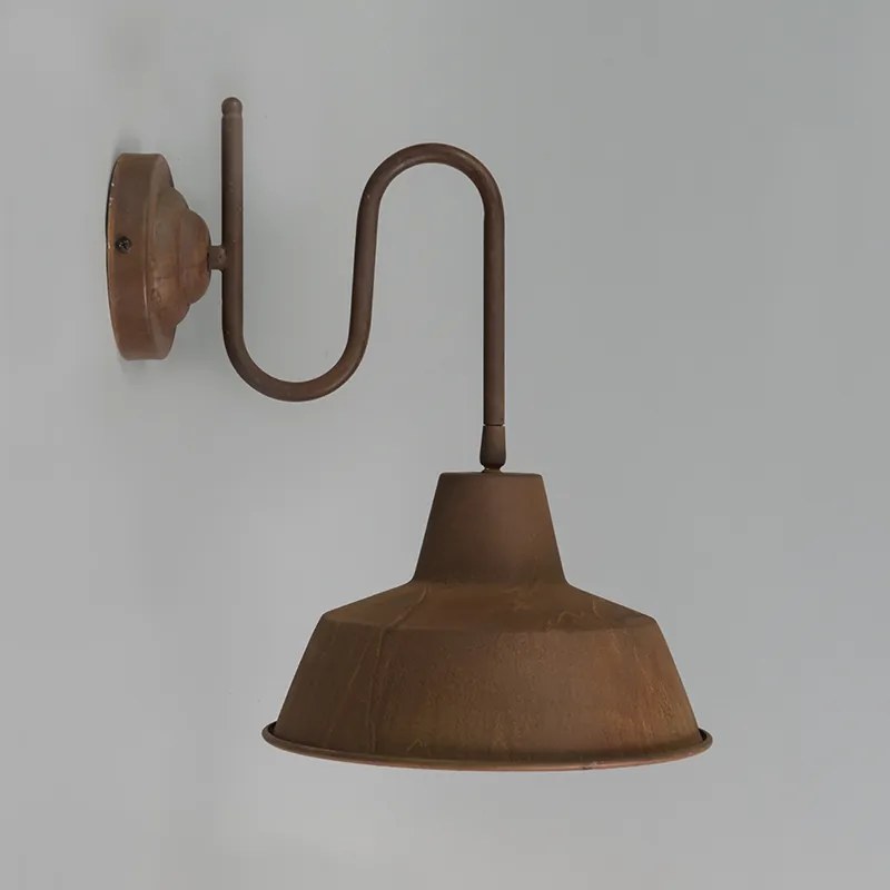 Индустриален стенен аплик ръждясал със златен интериор - Factory