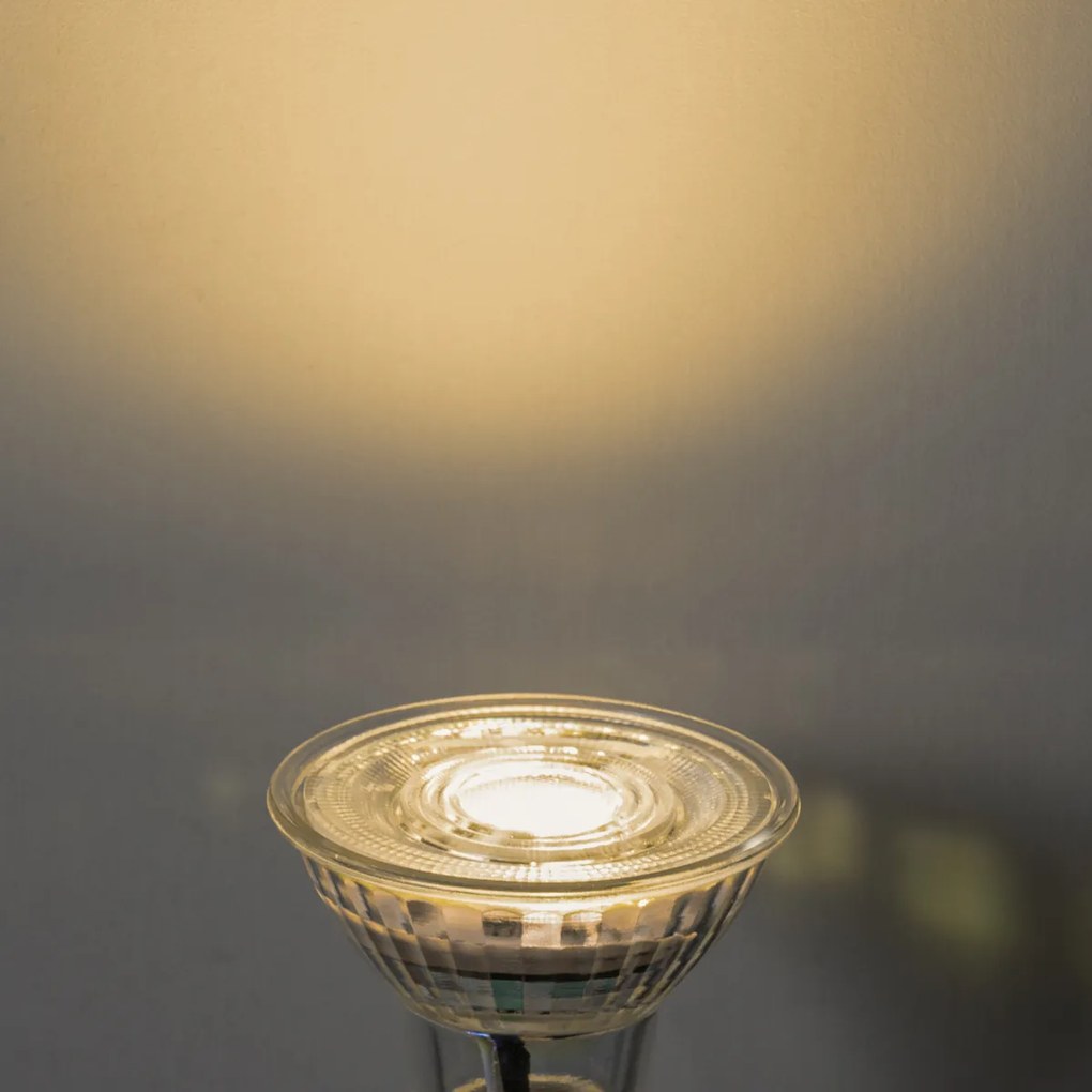 Комплект от 5 GU10 50mm 3-степенни димируеми LED крушки Kelvin прозрачни 4.9W 450 lm 2000-2700K