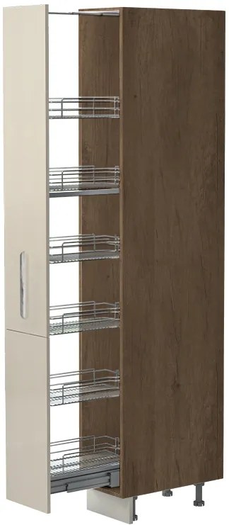 Висок подов шкаф Raval K21-30-1KZ-White - White glossy