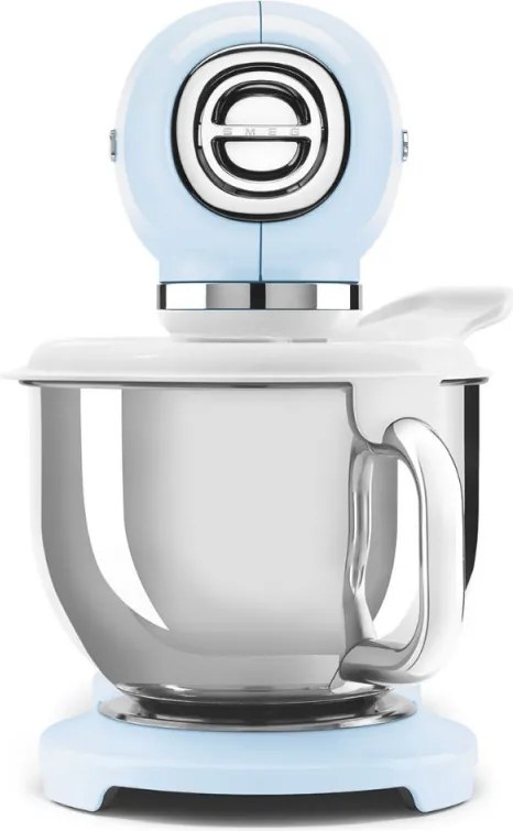 Планетарен миксер SMEG SMF03PBEU, 800 W, 4.8 л, 10 скорости, Функция за плавен старт, Крачета против хлъзгане, Пастелно син