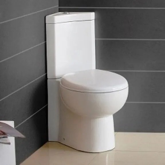 Моноблок ICC 5003, ъглов, седалка и капак, порцелан, бял, 80x66x37см