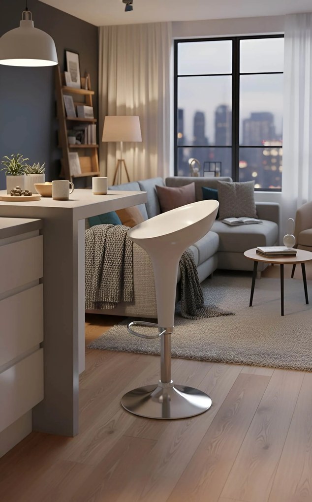 Бар стол Kolby-Бял (2) парчета