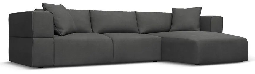 Тъмносив ъглов диван, десен ъгъл Esther – Milo Casa