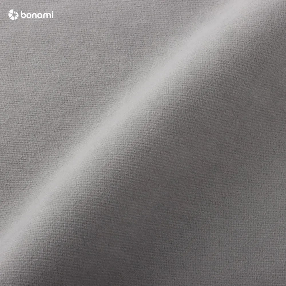 Ъглов разтегателен диван от светлосиво кадифе (ляв ъгъл) Sweet Harmony - Miuform