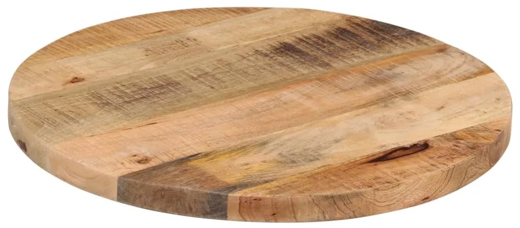 370008 vidaXL Плот за маса Ø 60x3,8 см кръгло масивно дърво грубо манго