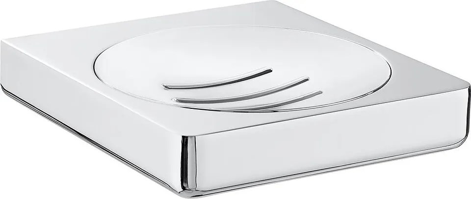 Сапунерка за стенен монтаж, A817023001, Roca, метал, хром, 11х12см