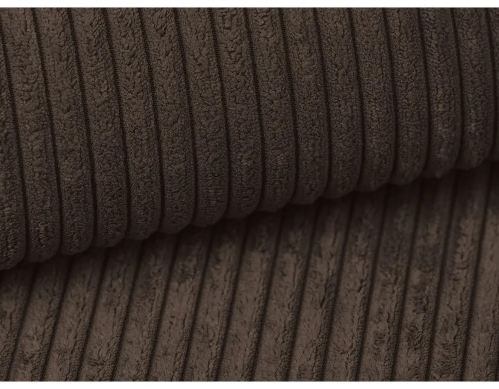 Кафяв разтегателен диван от рипсено кадифе 195 cm Nona – Makamii