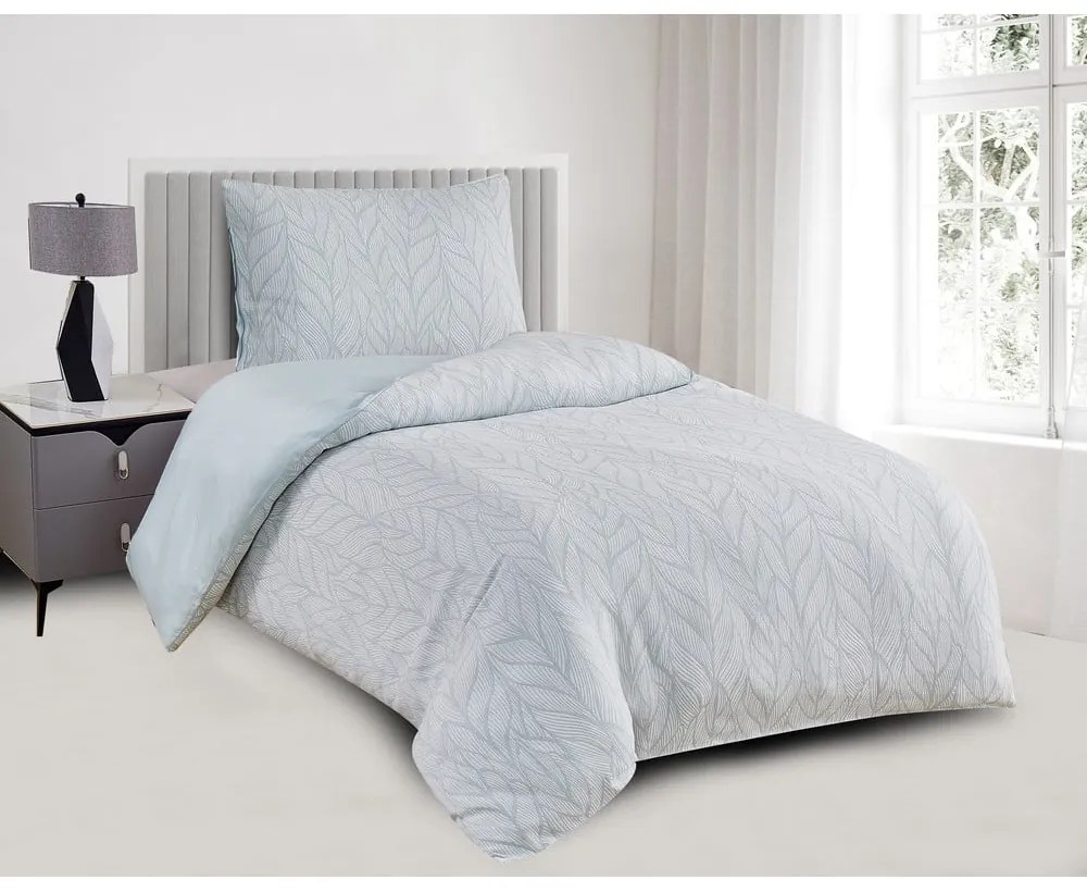 Зелено единично спално бельо от жакард 140x200 cm Florida – My House