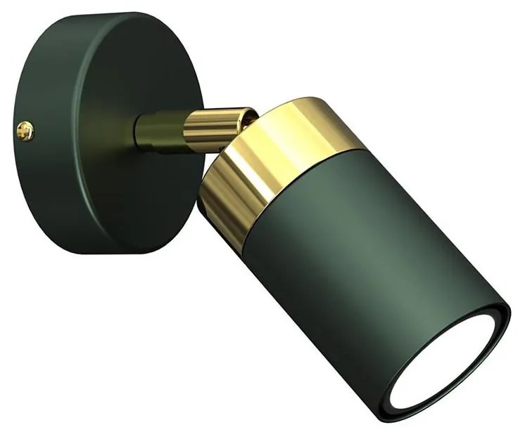 Настенно точково осветително тяло JOKER 1xGU10/25W/230V зелено/златисто