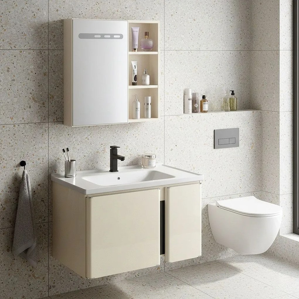 Комплект мебели за баня с мивка Tula 60cm Beige