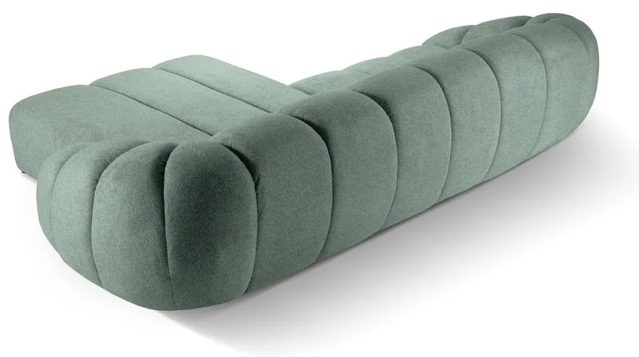 Светлозелен ъглов диван (десен ъгъл) Diana – Micadoni