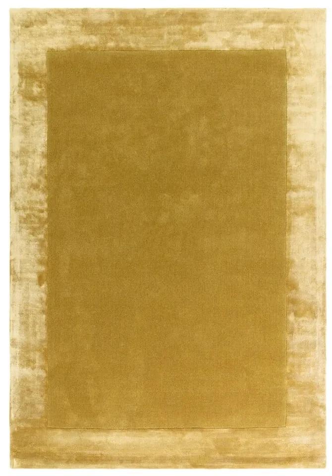 Ръчно изработен килим със смес от вълна в цвят жълта охра 120x170 cm Ascot – Asiatic Carpets