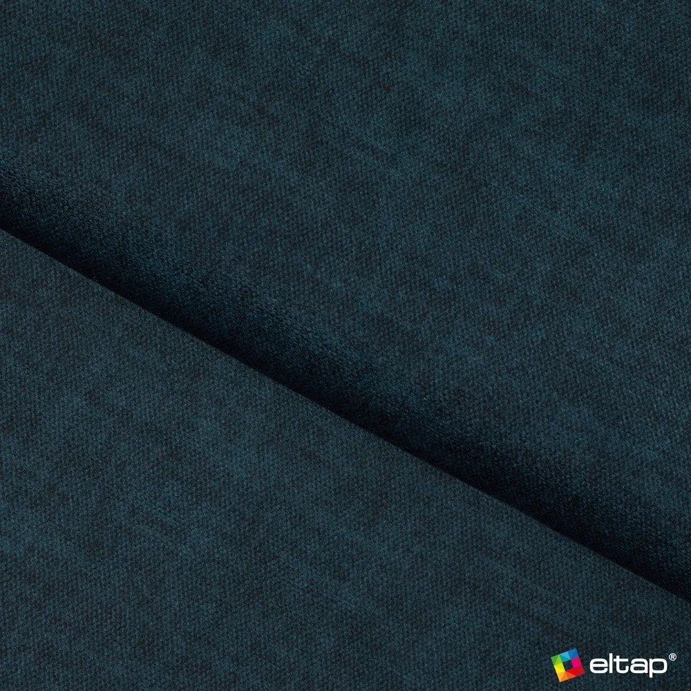 Син кадифен разтегателен ъглов диван с място за съхранение (ляв ъгъл L форма) Barea – ELTAP