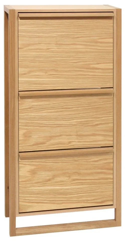 Накланяща се стойка за обувки от декор от дъб естествена NewEst – Woodman