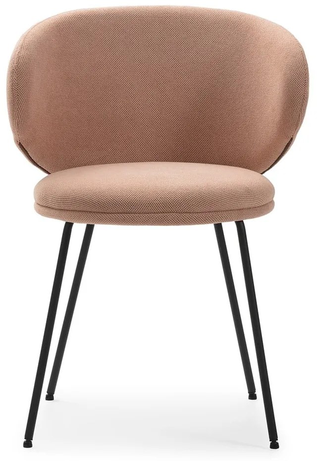 Светлорозови тапицирани трапезни столове в комплект 2 бр. Rush – Marckeric