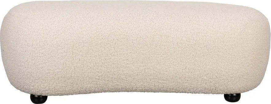 Кремава подплатена пейка от прежда с примки от букле Noxx – White Label