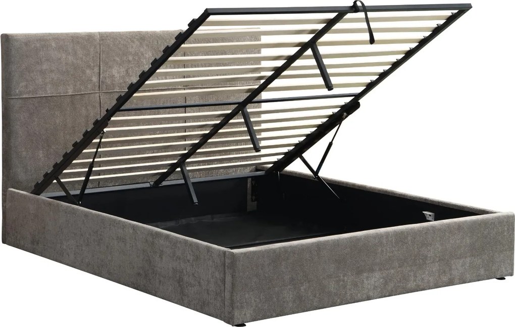 Тапицирано легло Raziel-Кафяво-160x200-Lift-Storage