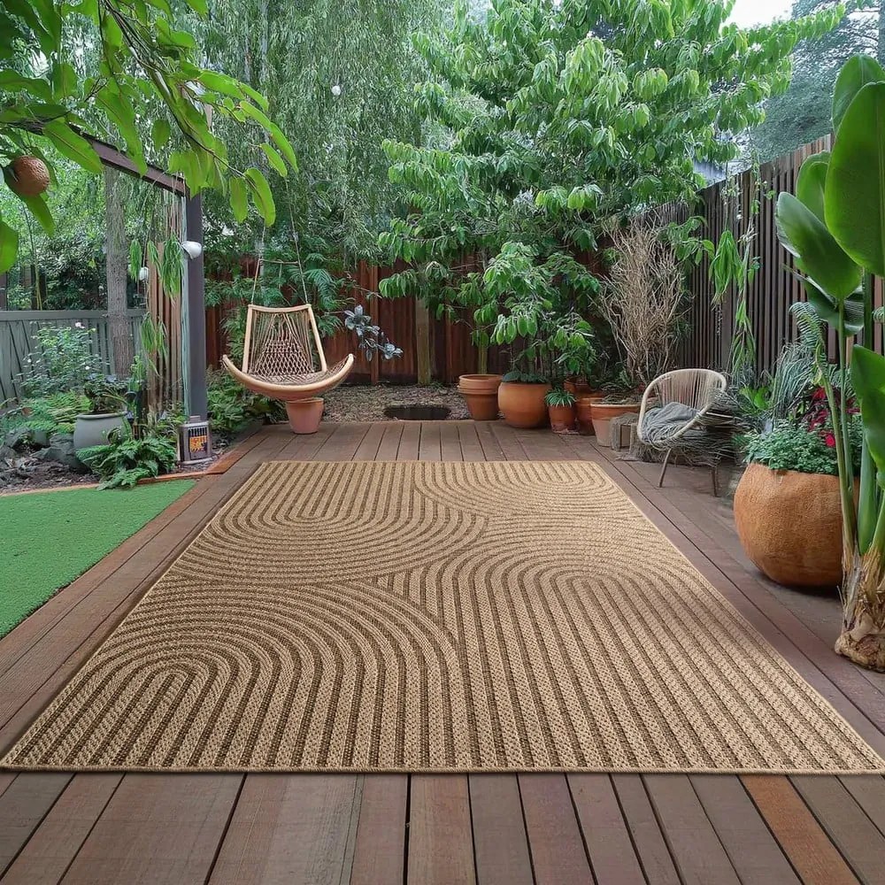 Кафяв килим за открито и закрито 160x230 cm Timber 1401 – Ayyildiz Carpets