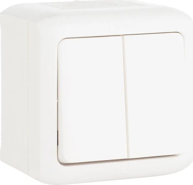Legrand Сериен ключ IP44 открит монтаж цвят Бял Forix  - 782362