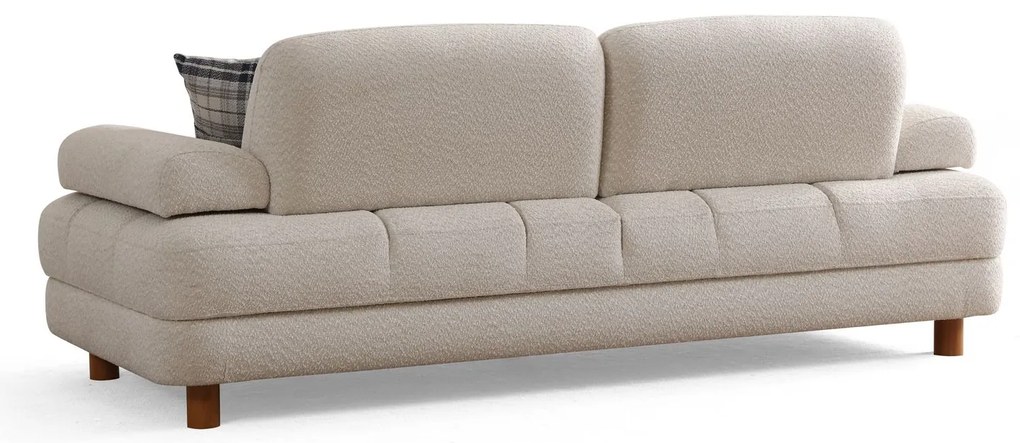 Троен разтегателен диван Nice 3 Seater, цвят Кремав