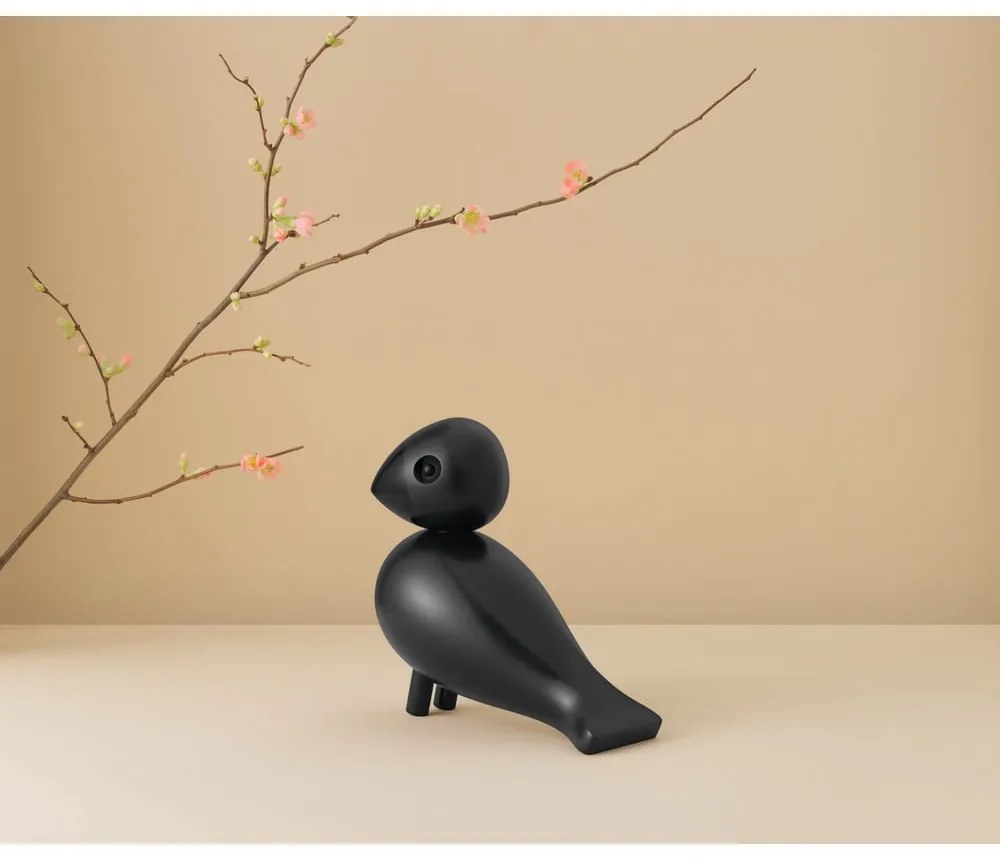 Черна статуетка от масивна букова дървесина Songbird Ravn - Kay Bojesen Denmark