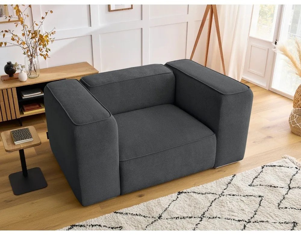 Тъмносиво кресло Zephyr – Bobochic Paris