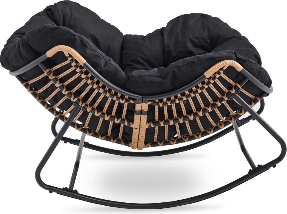 Удобен люлеещ се стол ELTON čierna