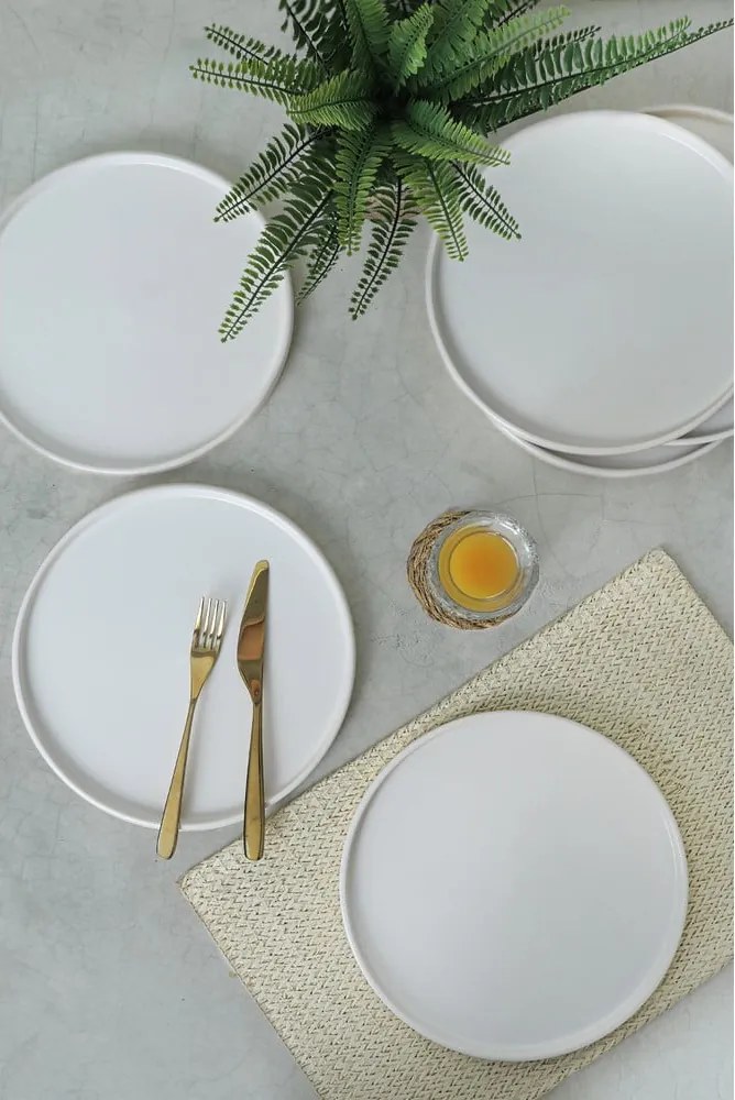 Бели керамични чинии в комплект от 6 бр. ø 27 cm – Hermia