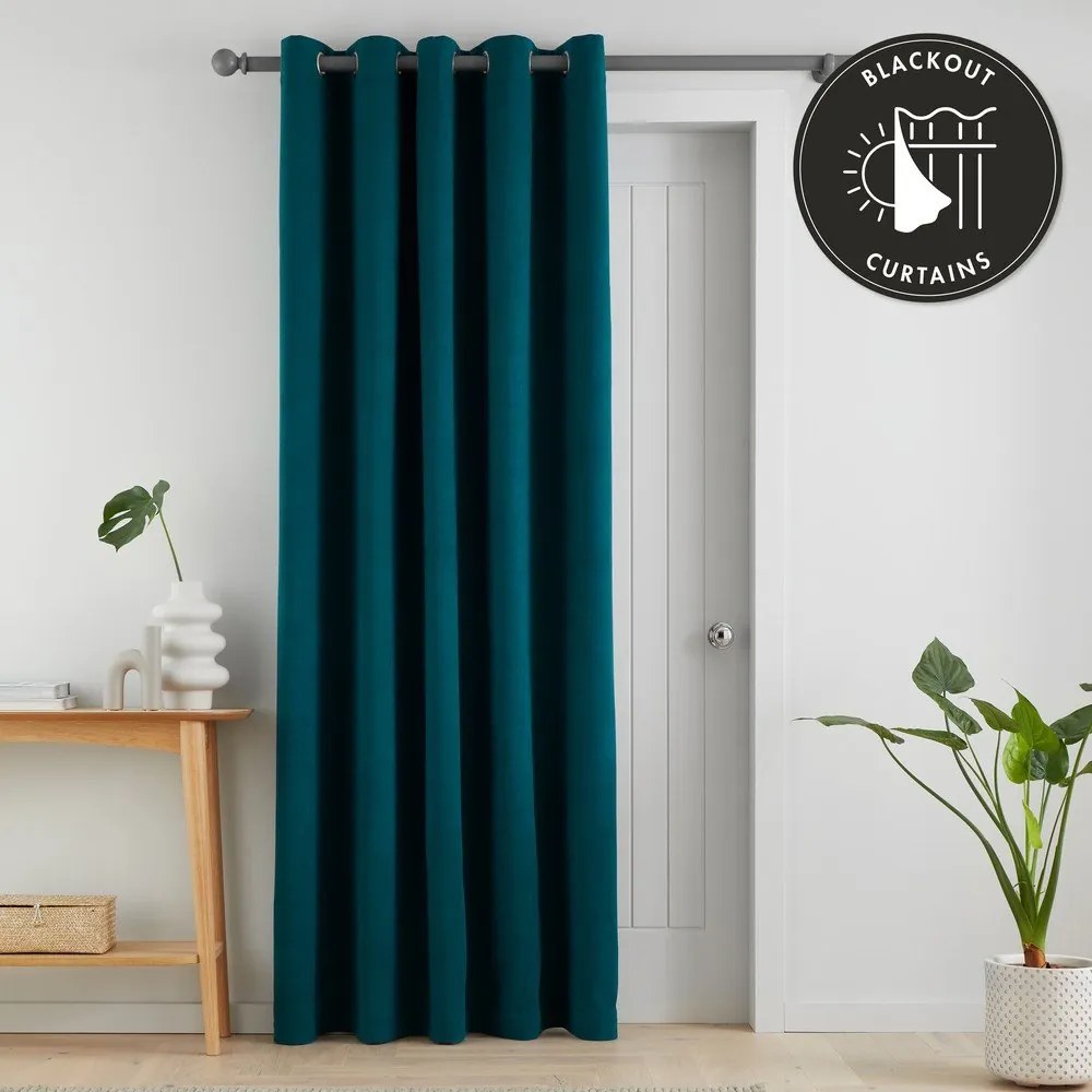 Тюркоазена затъмняваща завеса за врата 117x213 cm Wilson - Catherine Lansfield