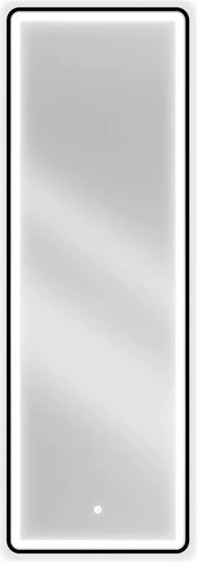 Mexen Coro осветено банско огледало 50 x 150 см, LED 6000K, антиконденз, черна рамка - 9817-050-150-611-70