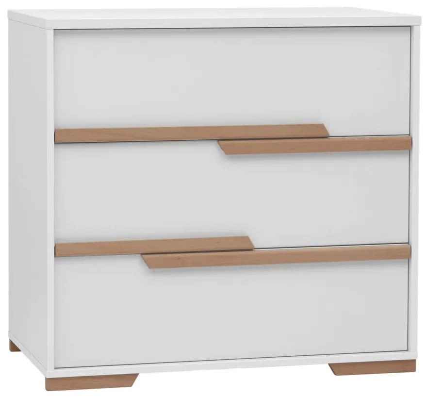 Бял детски скрин с чекмеджета Snap - Pinio