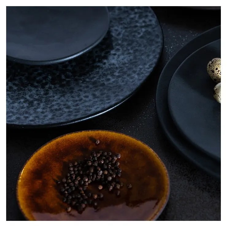 Кафяв керамичен поднос , ⌀ 16 cm Roda - Costa Nova