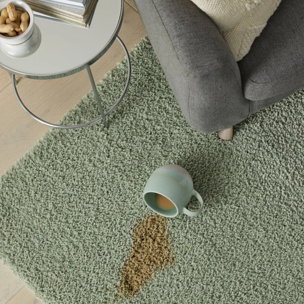 Зелен килим от рециклирани влакна подходящ за пране 160x230 cm Fluffy – Flair Rugs
