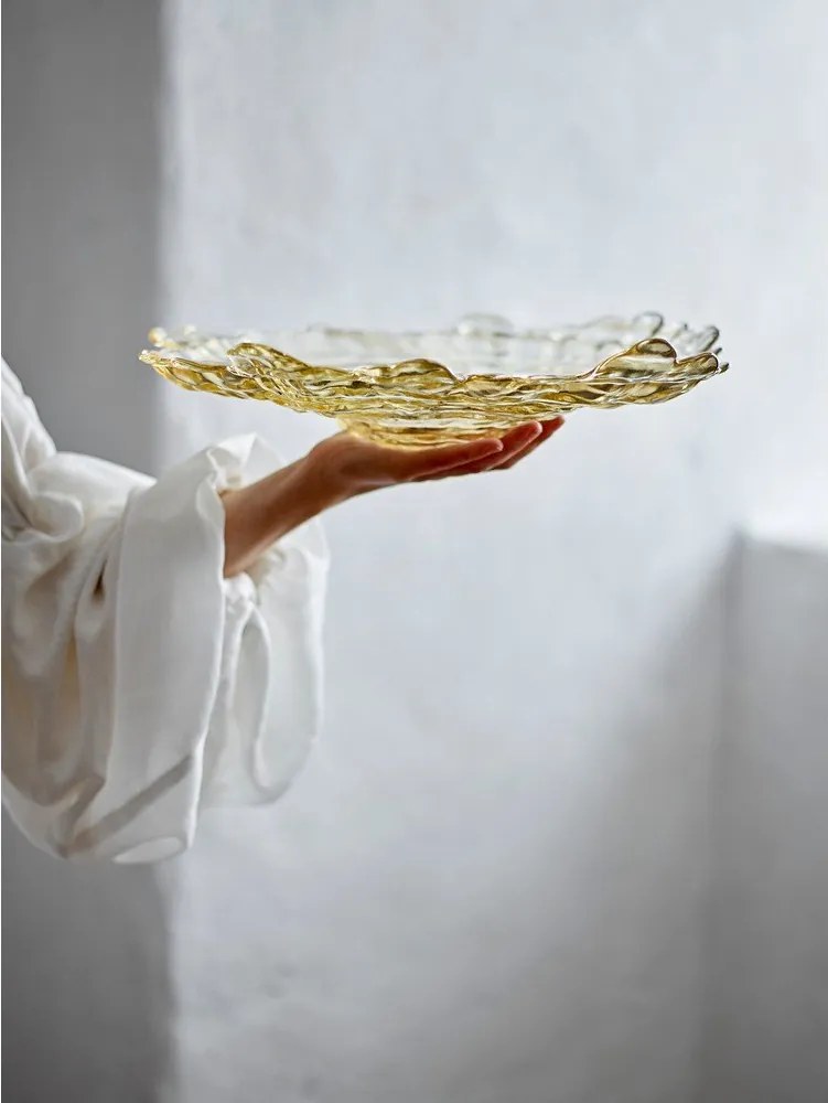 Бежова стъклена купа ø 38,5 cm Asimi – Bloomingville