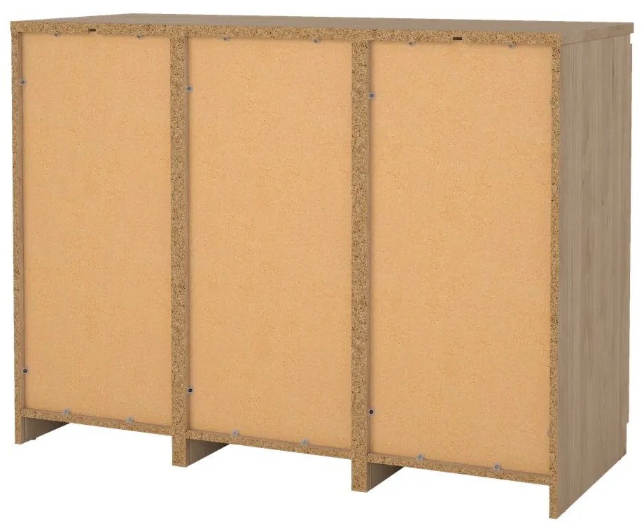 Скрин от дъбов декор в естествен цвят 121x91x50 cm Naia – Tvilum